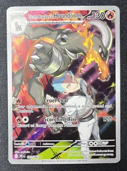 2025 Pokemon Destined Rivals Team Rocket’s Houndoom 191/182 Illustration Rare - Image 1