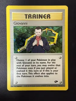 Pokemon TCG: Gym Challenge Unlimited Giovanni 18/132 Holo Rare MP - Image 5
