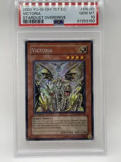 Victoria 2009 PSA 10 GEM MINT💎 1st Edition SOVR-EN093 Stardust Overdrive Yugioh - Image 1