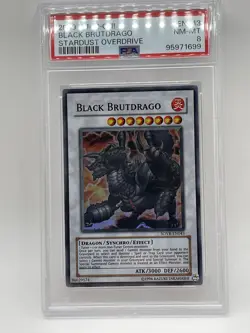 Black Brutdrago PSA 8 NM-MINT Super Rare SOVR-EN043 Stardust Overdrive Yugioh - Image 1