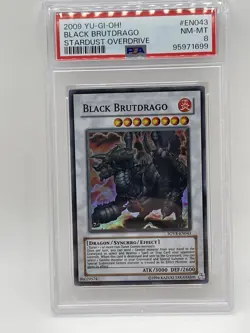 Black Brutdrago PSA 8 NM-MINT Super Rare SOVR-EN043 Stardust Overdrive Yugioh - Image 2