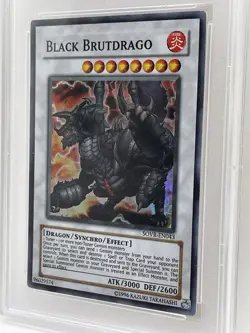 Black Brutdrago PSA 8 NM-MINT Super Rare SOVR-EN043 Stardust Overdrive Yugioh - Image 4