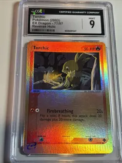 Pokemon EX Dragon Reverse Holo Torchic eReader 77/97 - CGC 9 Free Shipping - Image 1