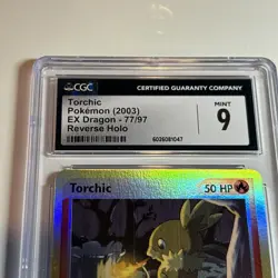 Pokemon EX Dragon Reverse Holo Torchic eReader 77/97 - CGC 9 Free Shipping - Image 2