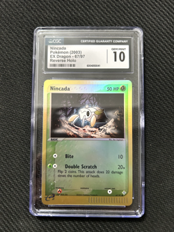 Nincada Pokemon 2003 EX Dragon 67/97 Reverse Holo CGC 10 - Image 1