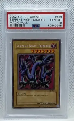 YU-GI-OH 2002 SERPENT NIGHT DRAGON MRL-103 UNLIMITED PSA-10 - Image 1