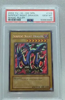 YU-GI-OH 2002 SERPENT NIGHT DRAGON MRL-103 UNLIMITED PSA-10 - Image 2