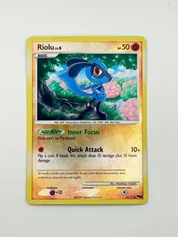 Riolu Lv. 6 Cracked Ice Holo 16/17 Pokemon Pop Series 8 TCG (LP) - Image 1