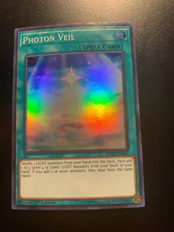 Yu-Gi-Oh! TCG Spirit Warriors SPWA-EN050 Photon Veil 1st ED - Image 1