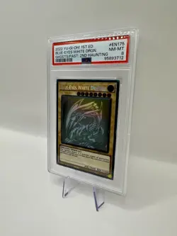 Yugioh Blue-Eyes White Dragon GFP2-EN175 Ghost Rare 1st Edition PSA 8 - Image 3