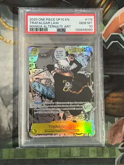 Trafalgar Law OP10 #119 PSA 10 Manga One Piece - Image 1