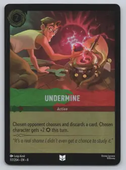 Disney Lorcana Cold Foil - Undermine 117/204 - Reign of Jafar (8) - Image 1