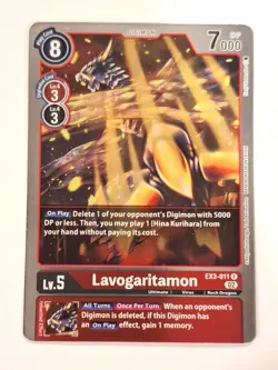 Lavogaritamon EX3-011 R Draconic Roar Digimon Holo / Foil Card Nice! - Image 1