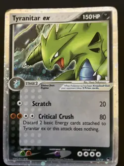 Tyranitar EX Pop Series 1 Pokemon Silver Holo Foil Trading Card 2004 17/17 TCG - Image 1