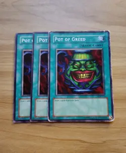 Yu-Gi-Oh - Pot Of Greed 3X - Full Playset - Rare - Image 1