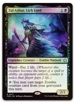 Zul Ashur, Lich Lord #77 (Foil) (NM) Foundations FDN Magic MTG - Image 1