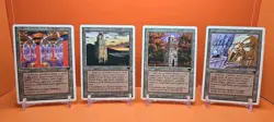 (4) LAND 1995 Magic The Gathering CHRONICLES URZA'S POWER PLANT, MINE, & 2 TOWER - Image 1