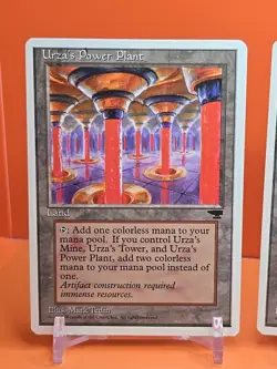 (4) LAND 1995 Magic The Gathering CHRONICLES URZA'S POWER PLANT, MINE, & 2 TOWER - Image 2
