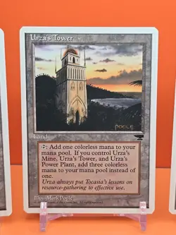 (4) LAND 1995 Magic The Gathering CHRONICLES URZA'S POWER PLANT, MINE, & 2 TOWER - Image 3