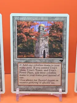 (4) LAND 1995 Magic The Gathering CHRONICLES URZA'S POWER PLANT, MINE, & 2 TOWER - Image 4