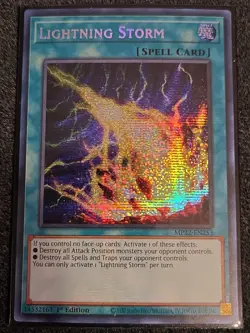Yugioh Lightning Storm MP22-EN253 Prismatic Secret Rare 1st Edition NM - Image 1
