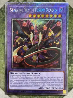 YuGiOh STARVING VENOM FUSION DRAGON Platinum Secret Rare RA04-EN272 - Image 2