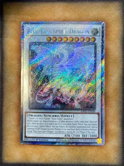 Yugioh Blue-Eyes Spirit Dragon RA02-EN030 Platinum Secret Rare 1st Ed NM - Image 1