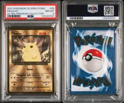 PSA 8 - 2021 Pokemon Celebrations UPC PIKACHU Gold Metal Card #58 (3772) - Image 3