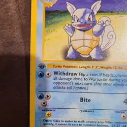 Pokemon Wartortle 42/102 1st Edition Base Set Card Excellent Shape - Image 2
