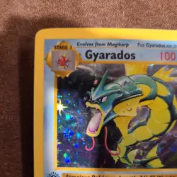 Pokemon TCG English NM 1st Edition Shadowless Gyarados 6/102 Holo Rare Card WOTC - Image 2