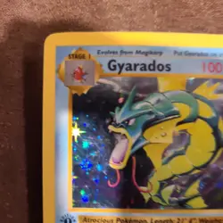 Pokemon TCG English NM 1st Edition Shadowless Gyarados 6/102 Holo Rare Card WOTC - Image 3