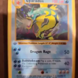 Pokemon TCG English NM 1st Edition Shadowless Gyarados 6/102 Holo Rare Card WOTC - Image 5