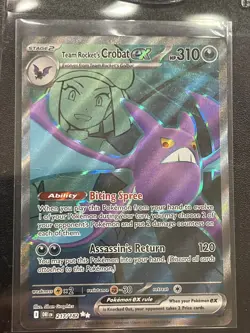 Team Rockets Crobat EX 217/182 Destined Rivals NM Pokemon Card - Image 1