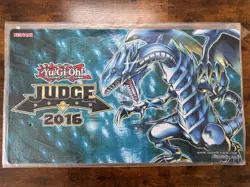Yugioh playmat Blue-Eyes White Dragon Mat 2016 Judge New Sealed - Image 1