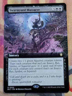 Swarmyard Massacre (Extended Art) MTG Commander: Bloomburrow (BLC) (NM) - Image 1