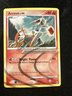 Arceus AR3 Holo Rare Platinum Arceus Pokemon TCG LP/MP Cosmos Swirl - Image 1