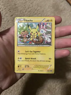 Pokemon Pikachu XY95 Promo Holo Rare – Let’s Eat Together 2016 LP-c - Image 1