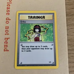 Pokemon TCG Card Erika Gym Heroes 16/132 Holo Rare LP - Image 1