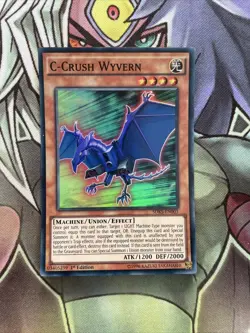 SDKS-EN003 C-Crush Wyvern Super Rare 1st Edition NM Yugioh - Image 1