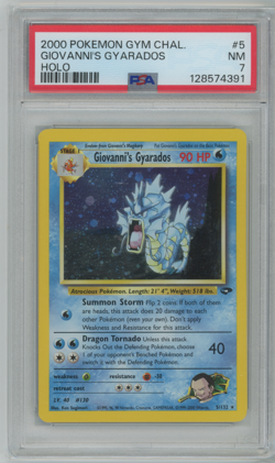 Pokemon Gym Challenge Holo Giovanni's Gyarados #5/132 PSA 7 - Image 1