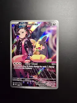 Marnie's Morpeko NM SVP206 Scarlet and Violet Promo 206 Pokemon TCG Holo - Image 1
