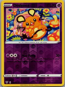 Dedenne 078/189 Uncommon Darkness Ablaze Pokemon Reverse Holo Near Mint - Image 1