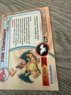 Charizard E6 of 12 Movie Edition #06 Topps 1999 Black Logo Pokemon - Image 3