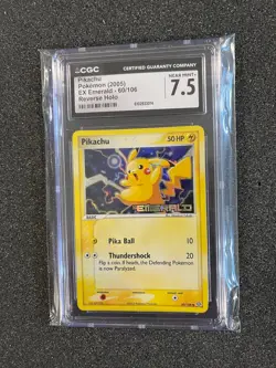 CGC 7.5, Pikachu 60/106 EX Emerald Reverse Holo, 2005 Pokemon TCG - Image 3