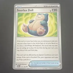 Snorlax Doll 175/182 Regular SV: Paradox Rift Uncommon Pokemon TCG 2023 - Image 1