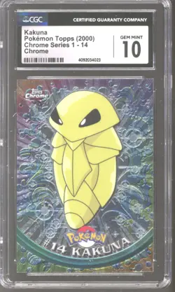 Pokemon Topps Chrome Kakuna 14 CGC 10 GEM MINT - Image 1