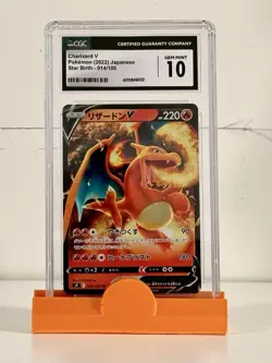 CGC 10 Charizard V 014/100 Star Birth Japanese Holo Pokemon Slab - Image 1