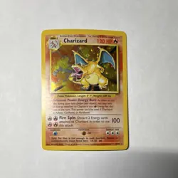 Pokemon TCG Charizard 4/102 Base Set Holo Rare 120 - Image 1
