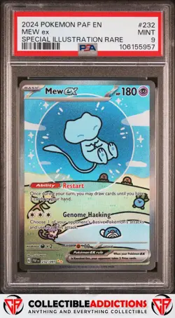 2024 Pokemon Paf En-Paldean Fates #232 Mew Ex Special Illustration Rare PSA 9 - Image 1