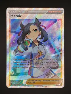 Pokemon TCG SWSH Black Star Promo Marnie Full Art SWSH121 - Image 1